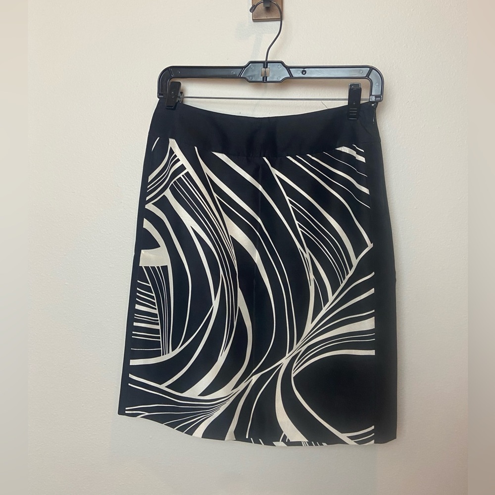 Grace Black and White Patterned  Skirt